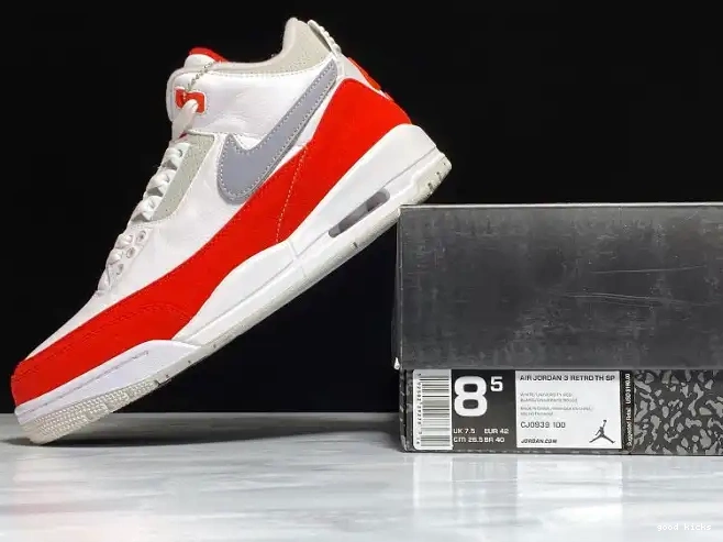 Cheap Tinker Jordan White Air Retro CJ0939-100 3 University Red 0525